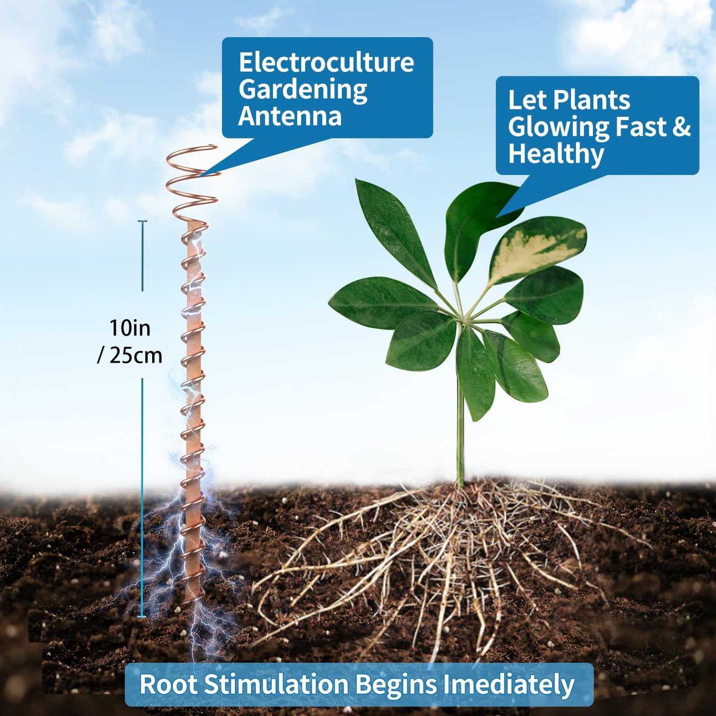 Copper Coil Gardening Antenna