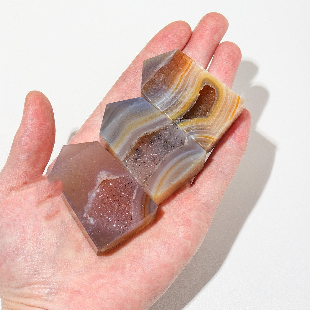 Natural Agate Crystal Column