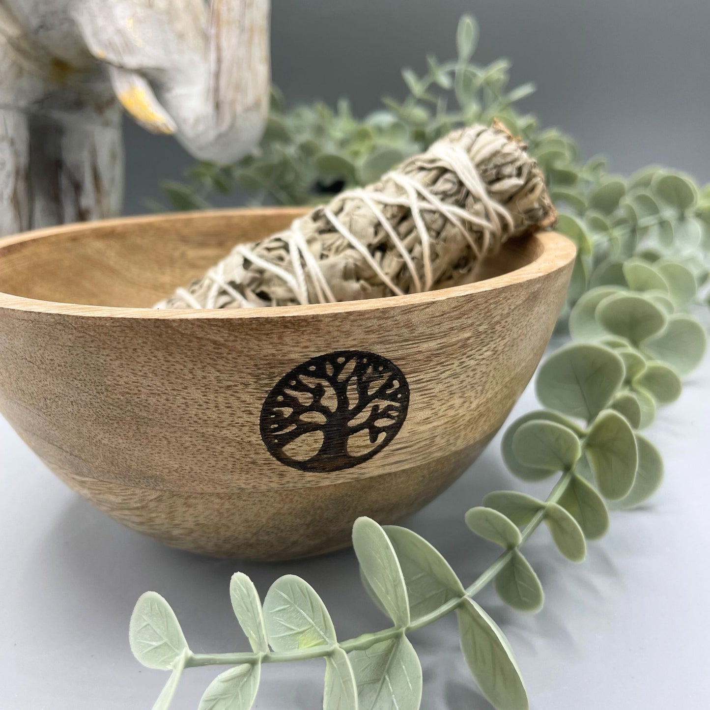 Tree of Life Wooden Smudge and Ritual Offerings Bowl