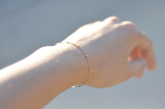 Copper Bead Chain Bracelet