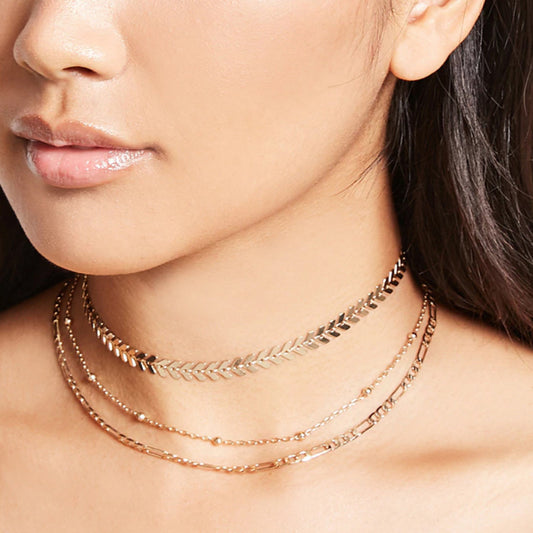 Multilayer Copper Bead Necklace