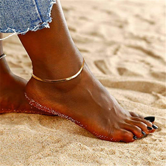 18K Gold Plated Copper Snake Chain Anklet