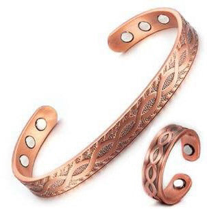 Magnetic Copper Ring and Bracelet Set