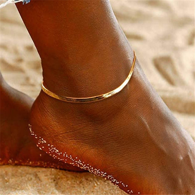 18K Gold Plated Copper Snake Chain Anklet