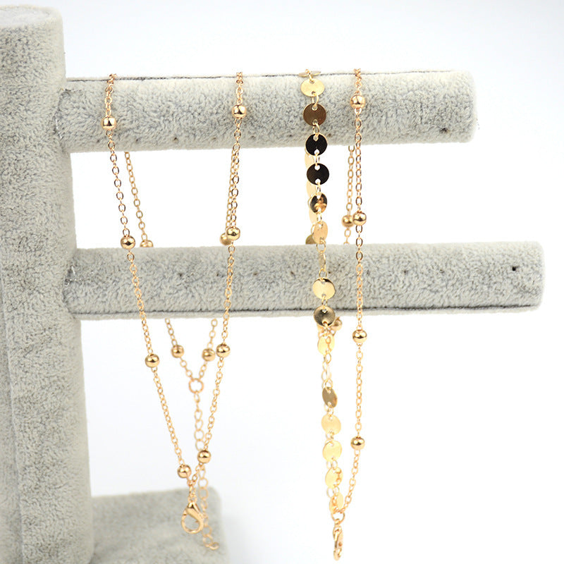 Copper Sequin Anklet