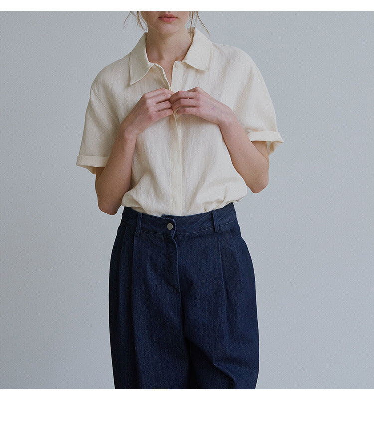 Linen Short Sleeved Shirt