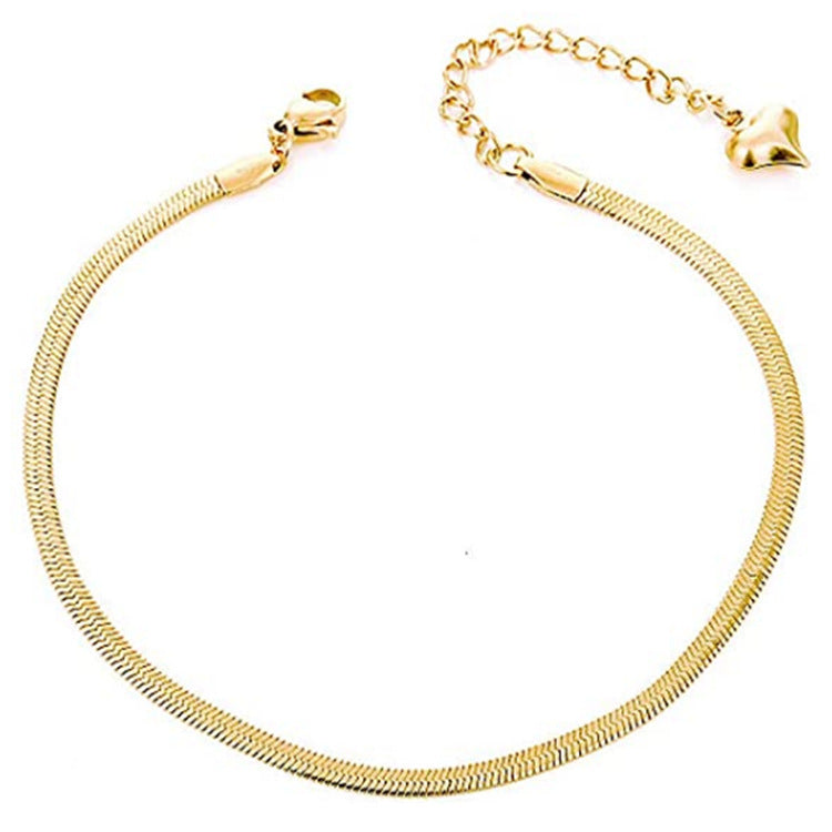 18K Gold Plated Copper Snake Chain Anklet