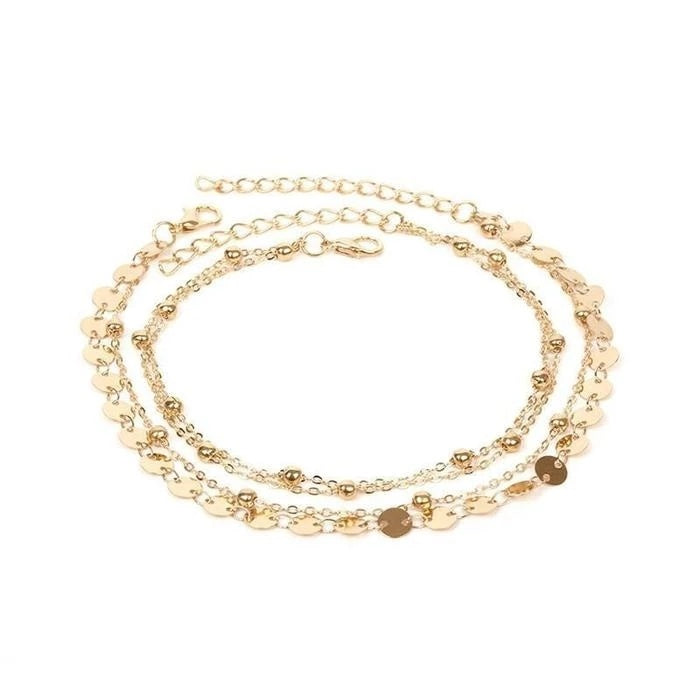 Copper Sequin Anklet