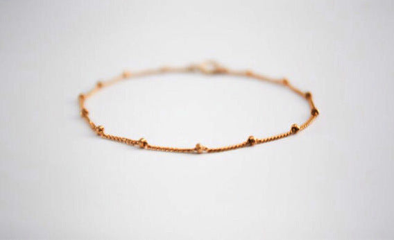 Copper Bead Chain Bracelet