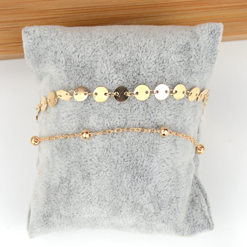 Copper Sequin Anklet