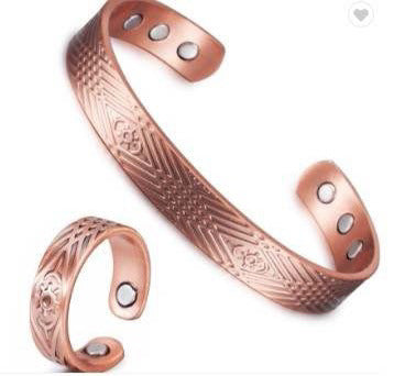 Magnetic Copper Ring and Bracelet Set