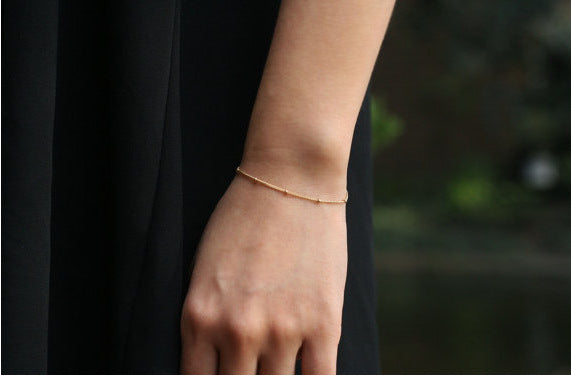 Copper Bead Chain Bracelet