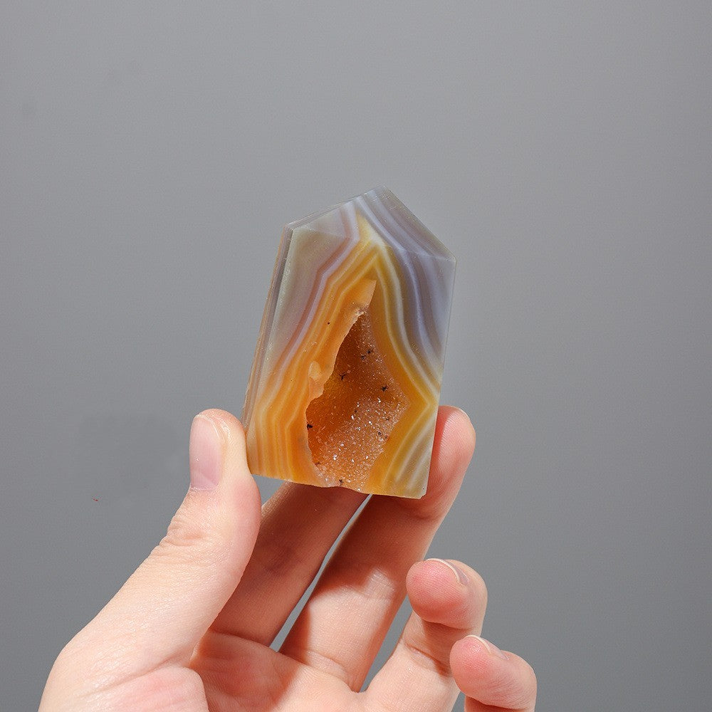 Natural Agate Crystal Column