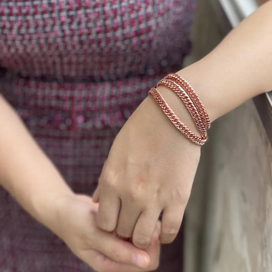Copper Cuban Chain Bracelet