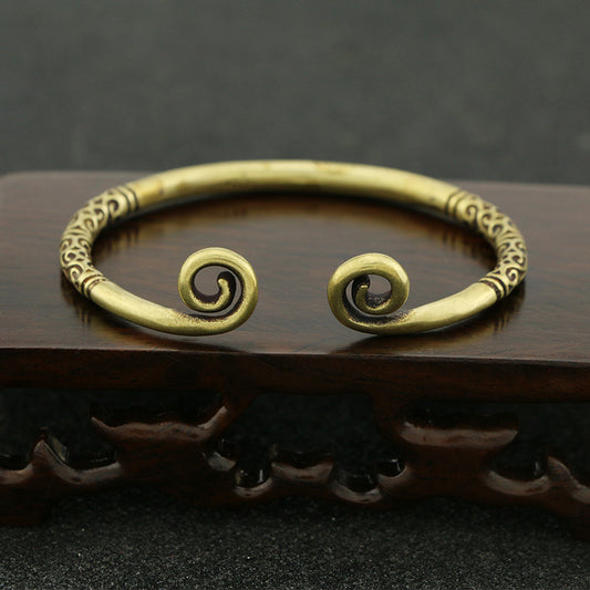 Handmade Copper Spiral Bracelet