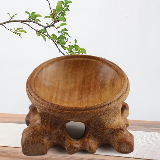 Mahogany Crystal Ball Base Ornament